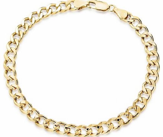 Carissima Gold Carissima 9ct Yellow Gold Semi Hollow Oval Curb Bracelet 20cm/8``