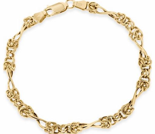 Carissima Gold Carissima 9ct Yellow Gold Twist Bracelet 18cm/7``
