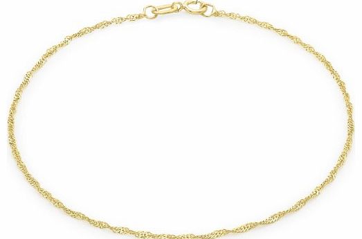 Carissima Gold Carissima 9ct Yellow Gold Twist Curb Bracelet 18cm/7``