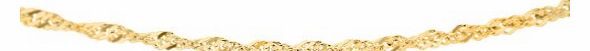 Carissima 9ct Yellow Gold Twist Curb Chain Necklace 50cm/20``