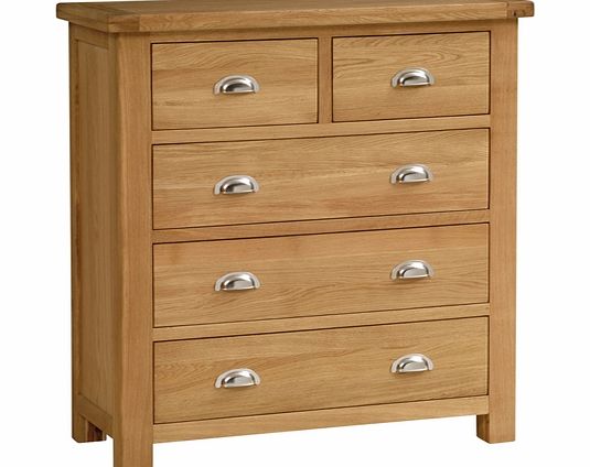 Carlisle Oak 2 over 3 Drawer Chest 584.006