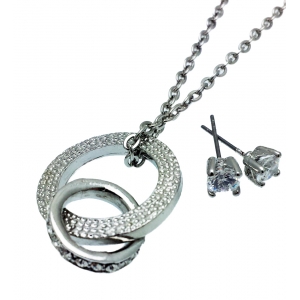Carlo Gioielliere DIAMANTE NECKLACE AND EARING SET