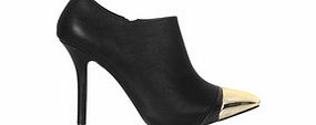 Carlton London Black and gold-tone heeled ankle boots
