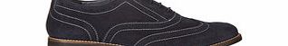 Carlton London Mens navy suede lace-up brogues