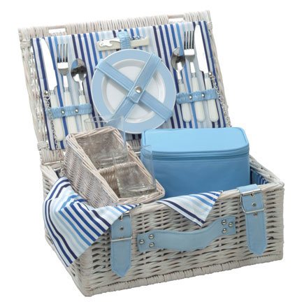 carnival Brighton Blue Picnic Basket