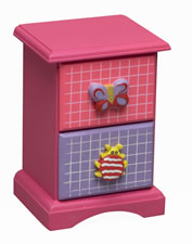 Carnival Small 2 Drawer Unit Girls Pink