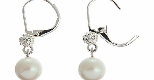 Carolee Crystal and Pearl Linear Drop Earrings,