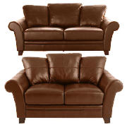 large & regular sofa, cognac