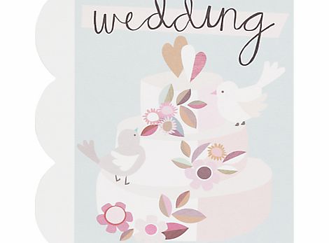 Caroline Gardner Cake Bird Wedding Card