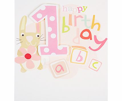 Caroline Gardner Girl 1st Birthday Card