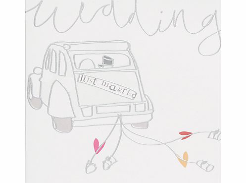 Caroline Gardner Wedding Car Card