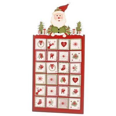 Carousel Home Wooden Wall Mounted Advent Calendar ~ Santa