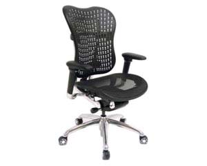 Carrera black mesh chair