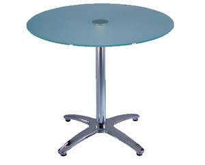 Carroll glass top round tables