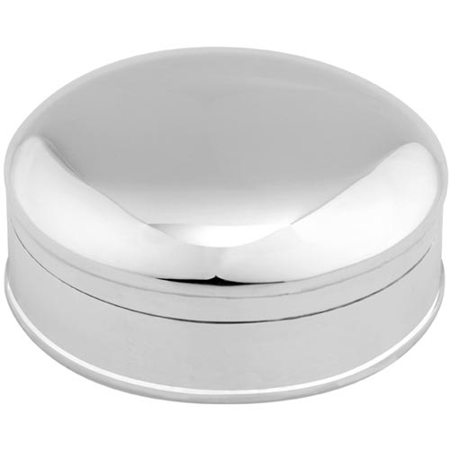 Carrs Of Sheffield Large Round Silver Box In Sterling Silver By Carrs