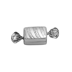 Carrs Of Sheffield Two Tone Sweetie Pill Box In Sterling Silver By Carrs Of Sheffield