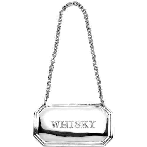 Carrs Of Sheffield Whiskey Bottle Label In Sterling Silver By Carrs Of Sheffield