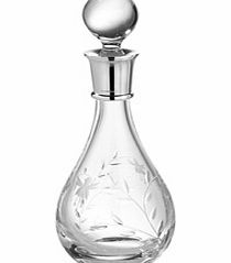 Carrs Sylvan Cut Wine Decanter with Silver Mounted