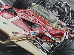 Carter Colin Carter -Mister Monaco-Lotus - Monaco Grand Prix- 1969 Ltd Ed 100 Giclee Canvas stretched on to