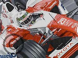 Colin Carter -Tartan Toyota- Alan McNish- Toyota 2002- Ltd Ed 500 Shipped in protective tube. Litho