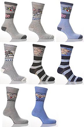 Cartoon Heroes Ladies 3 Pair TM Tom and Jerry Socks Assorted