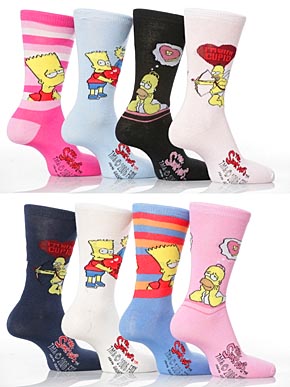 Ladies 3 Pairs TM The Simpsons Socks Assorted Pack