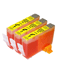 3 x Compatible Yellow Inkjet Cartridges