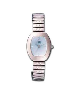 Carval Ladies Chrome Coloured Expander Watch