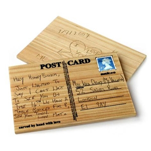 Carve your Own Card - Wooden Postcard