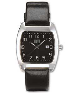 Carvel Gents Black Strap Watch