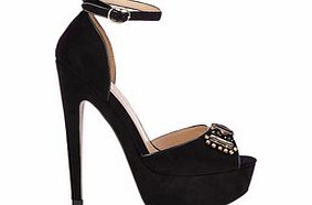 Jameila black platform heels