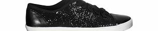 Carvela Kurt Geiger Jasper black glitter trainers