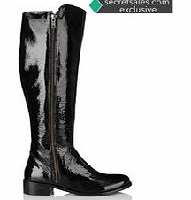 Paris patent leather boots