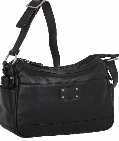 CASA DI BORSE Leather 3 Section Shoulder Scoop