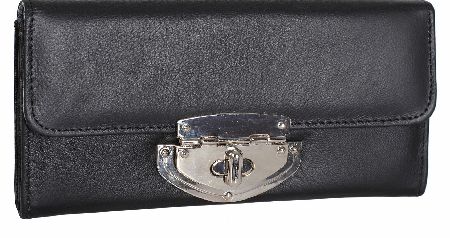 CASA DI BORSE Leather Turnlock Purse