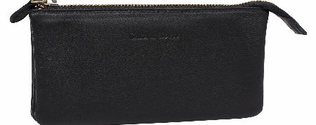 CASA DI BORSE Premium Leather Zip Top Purse