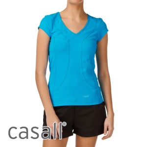 Casall T-Shirts - Casall Darting T-Shirt - Water
