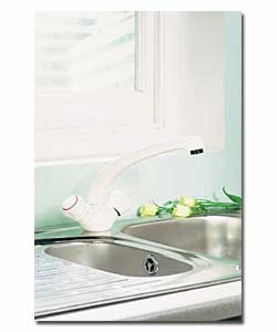 Cascade Oslo Kitchen Sink Mixer Tap - White