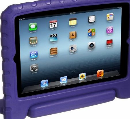 CASE IT Caseit Child Friendly Chunky Rubberised Protective Case Cover with Built-in Stand for iPad 3/iPad 4 with Retina Display - Purple