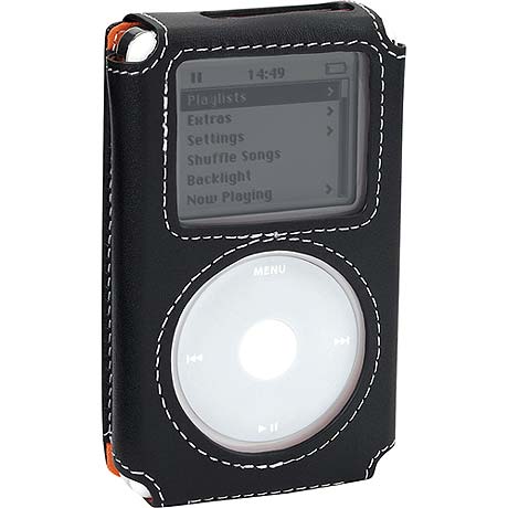Ipod G4 Black leather case IC42GB