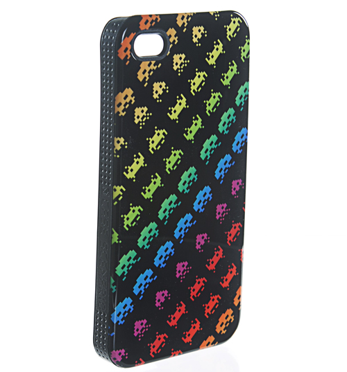 Black Multi Space Invaders iPhone 4 Case from