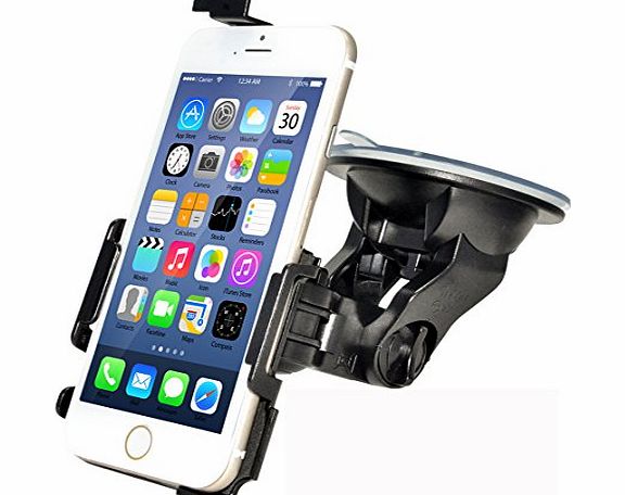 CaseGuru In Car Holder/ Windscreen Suction Supreme Mount Holder For iPhone 6 Apple iPhone 6 With Adjustable Body Frame amp; 360 Degree Rotation Feature