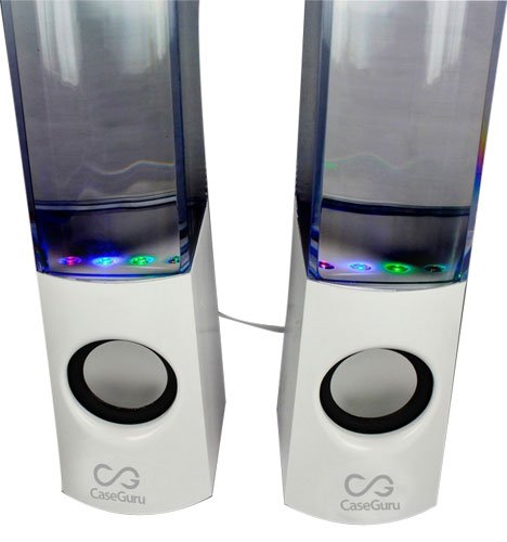 CaseGuru The Visual Arts Experience of Dancing Splash Water Fountain LED Speaker for MP3 Player/iPod/iPad/Smartphone/Computer/Laptop/Netbook/Tablet -White