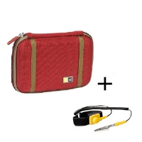 Compact Portable HDD Case Red WITH