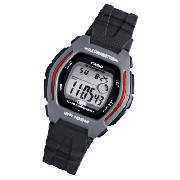 Casio alarm black resin strap watch