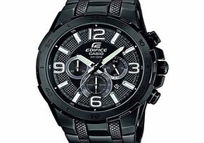 Casio Black-plated steel chrono watch