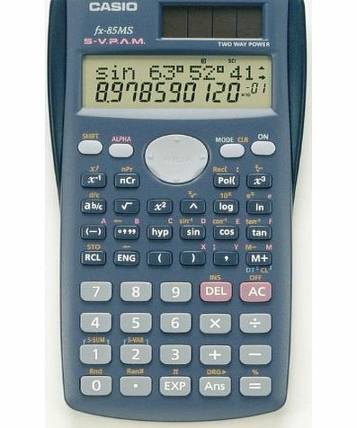 Casio FX-85MS Scientific Calculator 10 2 Digit 2-Line Display Ergonomic Design
