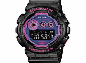 Casio G-Shock black and purple digital watch