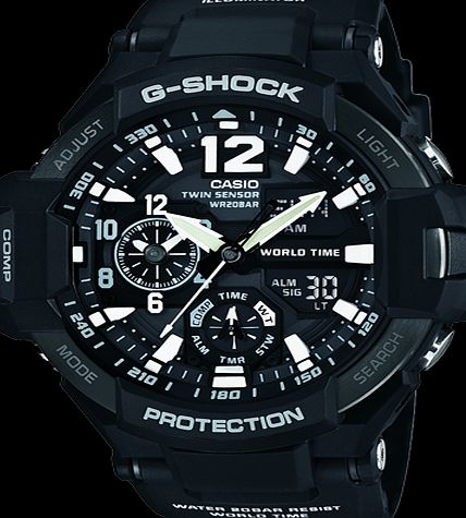 Casio G-Shock Black Resin Strap Mens Watch GA-1100-1AER