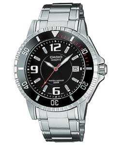 casio Gents Black Dial Bracelet Watch